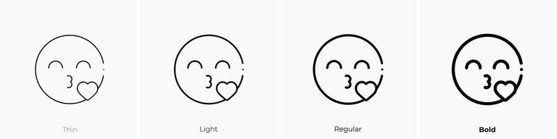 kus icoon. dun, licht, regelmatig en stoutmoedig stijl ontwerp geïsoleerd Aan wit achtergrond vector