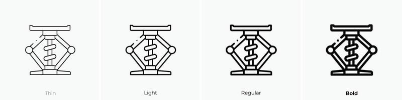 lifter icoon. dun, licht, regelmatig en stoutmoedig stijl ontwerp geïsoleerd Aan wit achtergrond vector