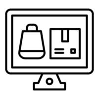 e-commerce producten lijn icoon vector