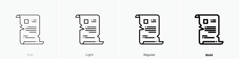 brief icoon. dun, licht, regelmatig en stoutmoedig stijl ontwerp geïsoleerd Aan wit achtergrond vector