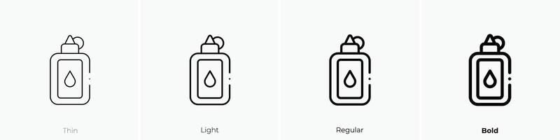 vloeistof lijm icoon. dun, licht, regelmatig en stoutmoedig stijl ontwerp geïsoleerd Aan wit achtergrond vector