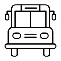 schoolbus lijn icoon vector