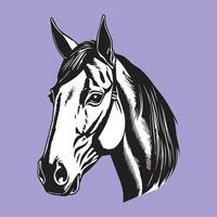 paard hoofd silhouet ontwerp vector