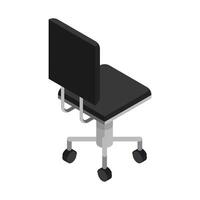 kantoor computer stoel icoon isometrische Aan wit vector