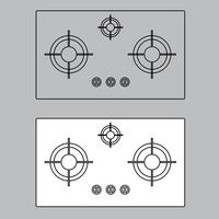 top visie fornuis icoon voor huis plan ontwerp. fornuis icoon schets. fornuis icoon schets vector