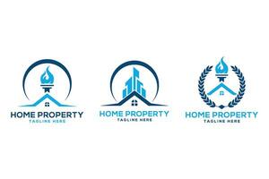 huis eigendom huis echt landgoed ontwerp verzameling modern minimaal logo sjabloon vector