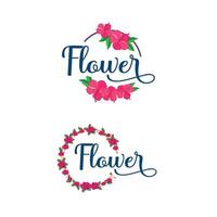 bloem logo ontwerp handgemaakt vector