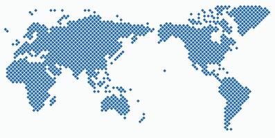 ronde rand plein vorm wereld kaart Aan wit achtergrond. vector