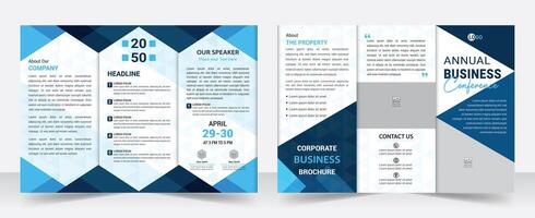 modern bedrijf drievoud brochure voor zakelijke evenementen congres conferentie vector