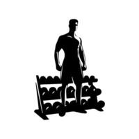 krachtig Mens grafisch pictogrammen. menselijk lichaam tekens geïsoleerd Aan wit achtergrond. bodybuilding en geschiktheid symbool vector