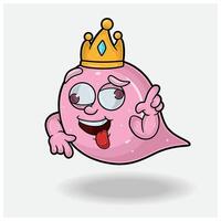 bubbel gom mascotte karakter tekenfilm met gek uitdrukking. voor merk, label, verpakking en Product. vector