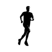 loper silhouet sport werkzaamheid icoon teken of symbool. atleet logo. atletisch sport. jogging of sprinten jongen. marathon ras. snelheid concept. loper figuur vector