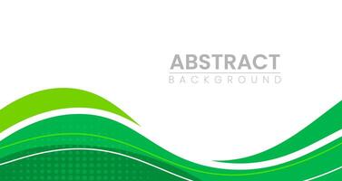 abstract groen achtergrond ontwerp. abstract gemakkelijk minimaal dynamisch kromme groen helling kleur en wit bedrijf Golf banier achtergrond. bedrijf concept. vector