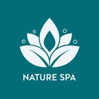 logo natuur spa, ballet, kom tot rust, yoga met blad en water voor uw gemeenschap vector