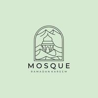 moskee logo gemakkelijk luxe icoon illustratie ontwerp vector