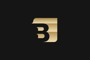 b brief goud handelsmerk merk logo vector