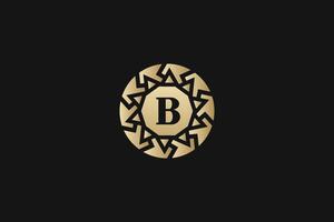 b brief goud handelsmerk merk logo vector