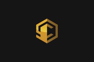 c brief goud handelsmerk merk logo vector