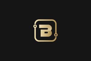 b brief goud handelsmerk merk logo vector