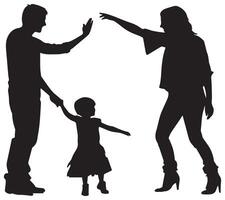 gelukkig familie silhouet vector