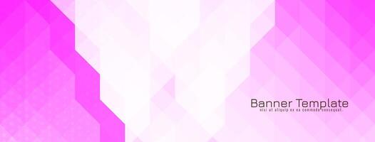 zacht roze driehoekig patroon mozaïek- ontwerp decoratief banier vector