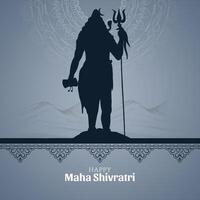 religieus Hindoe gelukkig maha shivratri Indisch festival groet achtergrond vector