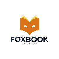 vos boek dieren in het wild logo icoon illustratie vector