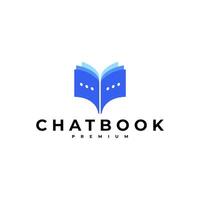 babbelen boek bubbel bericht logo icoon illustratie vector