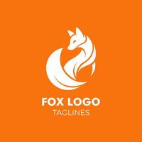 een minimalistische vos logo vector