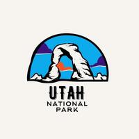 bogen nationaal park, Utah staat, perfect voor afdrukken, kleding, stickers ontwerp vector