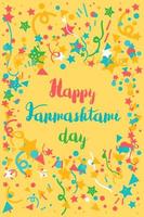 gelukkige janmashtami-dagbanner vector