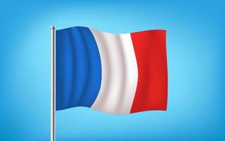 wuivende Franse vlag vectorillustratie vector