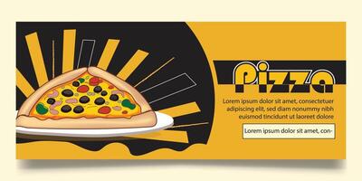 pizza en snel voedsel banier ontwerp vector