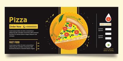 pizza en snel voedsel banier ontwerp vector
