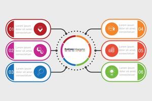 infografieken, grafieken. presentatie. bedrijf concept, grafiek, stappen, werkwijze. infographic gegevens visualisatie. opstarten sjabloon vector