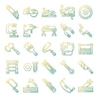 Timmerman pictogrammen pack vector