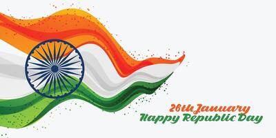 26e januari gelukkig republiek dag van Indië achtergrond vector