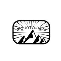 berg avontuur insigne logo grafisch illustratie Aan achtergrond vector
