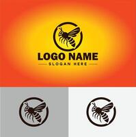 horzel bij logo icoon voor bedrijf merk app icoon horzel bij logo sjabloon vector