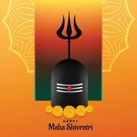 gelukkig maha shivratri festival backgrond met huiveren vector