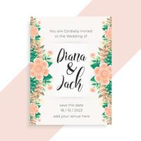 bloem concept bruiloft uitnodiging kaart ontwerp vector