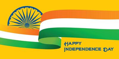 gelukkig onafhankelijkheid dag Indisch vlag achtergrond vector