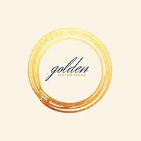 gouden cirkel kader ontwerp banier vector