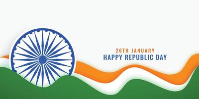 elegant Indisch republiek dag creatief vlag banier vector