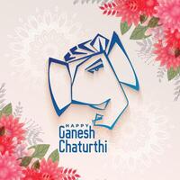 traditioneel festival van ganesh chaturthi achtergrond ontwerp vector