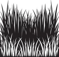 illustratie van een gras silhouet zwart en wit vector