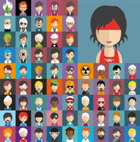 Avatar verzameling van verschillende mannelijke en vrouwelijke personages vector