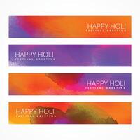 holi festival banners vector