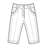 schets van elegant broek icoon. vector