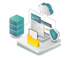 security cloud server data-analyse vector